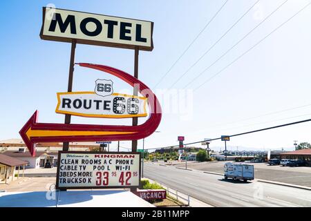 Motel Route 66 A Kingman, Mohave County, Arizona, Stati Uniti Foto Stock