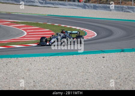 Valtteri Bottas, pilota per Mercedes-AMG Petronas F1 Team, al F1 Winter Testing sul circuito di Montmelo, Barcellona, Spagna il 21.2.20 Foto Stock