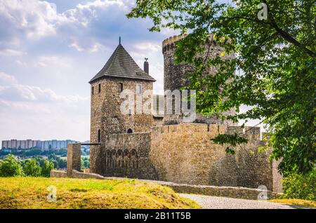 Castello medievale in pietra nella città di Bedzin, Polonia Foto Stock