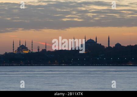 Silhoutte di Istanbul Foto Stock