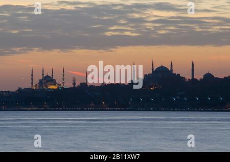 Silhoutte di Istanbul Foto Stock