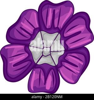 Vettore floreale fiore botanico Illustrazione colore ornamento Illustrazione Vettoriale