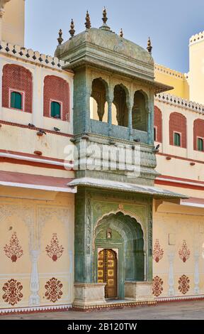 Pritam Chowk Nel Palazzo Della Città, Jaipur, Rajasthan, India Foto Stock