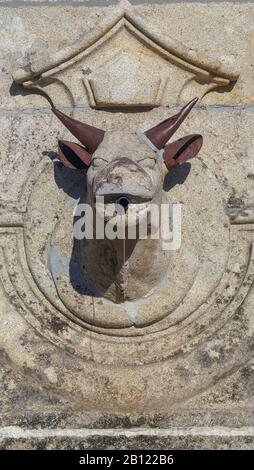 Dettaglio di una fontana, Bom Jesus de Braga, Portogallo Foto Stock