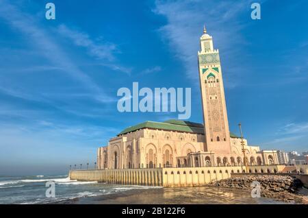 Hasan II Moschea, Casablanca, Marocco Foto Stock