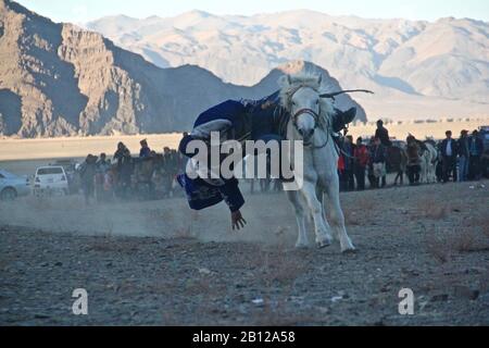 Golden Eagle Festival Mongolia 2018 Foto Stock