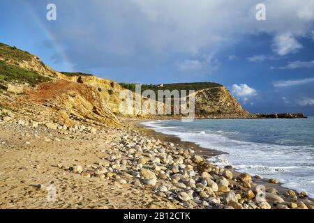 Il Cabanas Velhas Beach, Budens, Faro, Algarve, PORTOGALLO Foto Stock