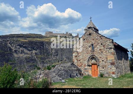 Chateau De Trourbillon, Sion, Svizzera Foto Stock