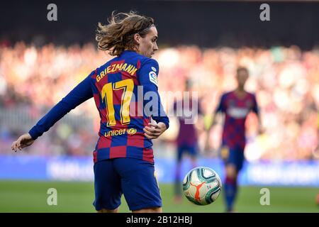 Barcellona, Spagna. 22nd Feb 2020. Antione Griezmann del FC Barcelona durante la partita della Liga tra il FC Barcelona e SD Eibar al Camp Nou del 22 febbraio 2020 a Barcellona, Spagna. (Foto Di Dax/Espa-Images) Credito: Agenzia Fotografica Europea Per Lo Sport/Alamy Live News Foto Stock