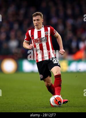 Ben Osborn del Sheffield United durante la partita della Premier League a Bramall Lane, Sheffield. Foto Stock