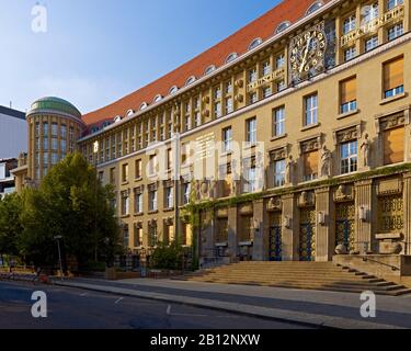 Biblioteca Tedesca A Lipsia, Sassonia, Germania Foto Stock