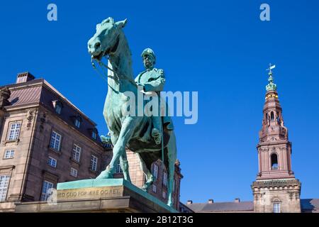 Landmark Christiansborg Palace a Copenhagen Foto Stock