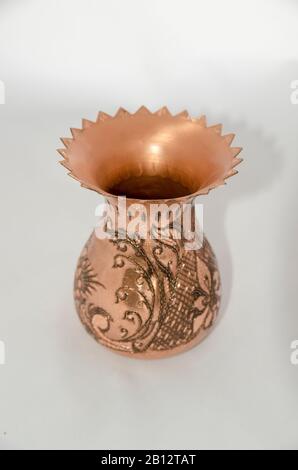 Vaso In Rame Ornamentale Foto Stock