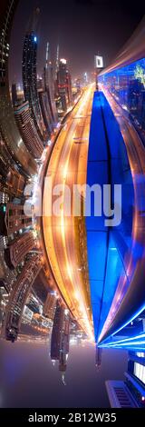 Torri lungo Sheikh Zayed Road, Dubai, Emirati Arabi Uniti Foto Stock