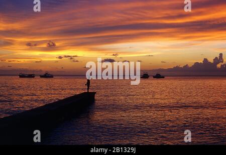 Molo a Maria la Gorda Hotel, Pinar del Rio. Cuba Foto Stock