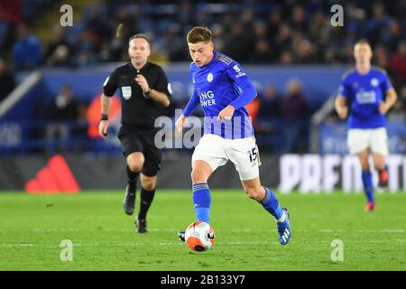 Leicester, Regno Unito. 22nd Feb, 2020. Harvey Barnes (15) di Leicester City durante la partita della Premier League tra Leicester City e Manchester City al King Power Stadium, Leicester sabato 22nd febbraio 2020. (Credit: Jon Hobley | MI News) La Fotografia può essere utilizzata solo per scopi editoriali di giornali e/o riviste, licenza richiesta per uso commerciale Credit: Mi News & Sport /Alamy Live News Foto Stock