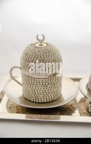 Il caffè turco impostato Foto Stock