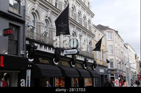 Oliver Plunkett Street nella città di Cork Foto Stock