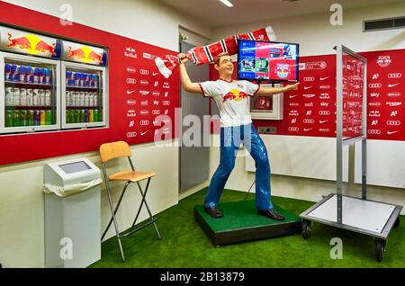 Dietro le tende dell'arena Red Bulls, Salisburgo Foto Stock