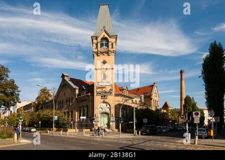 Frannz Club (ex Franz Club) nel Kulturbrauerei, ingresso principale, vista da Schoenhauser Allee, Prenzlauer Berg, Pankow, Berlino, Germania, Europa Foto Stock