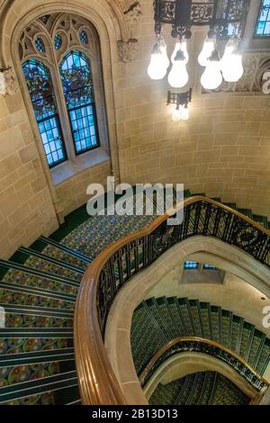 L'interno della Corte Suprema al Middlesex Guildhall nel centro di Londra Foto Stock