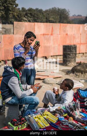 Street scene, Nuova Delhi, India, Asia. Foto Stock