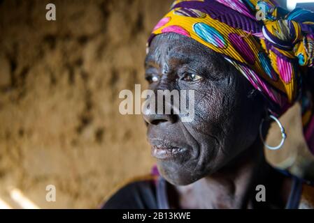 Vita rurale in un villaggio Gourmatiche, Burkina Faso Foto Stock