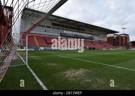 Londra, Regno Unito. 22nd Feb, 2020. Londra, INGHILTERRA - FEBBRAIO 22ND Vista generale del Leyton Orient's Brisbane Road Stadium prima della partita Sky Bet League 2 tra Leyton Orient e Oldham Athletic al Matchroom Stadium, Londra Sabato 22nd Febbraio 2020. (Credit: Eddie Garvey | MI News) La Fotografia può essere utilizzata solo per scopi editoriali di giornali e/o riviste, licenza richiesta per uso commerciale Credit: Mi News & Sport /Alamy Live News Foto Stock