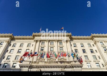 Fairmont, hotel di lusso a 5 stelle, Nob Hill, architettura storica, Downtown, San Francisco, California, Stati Uniti Foto Stock