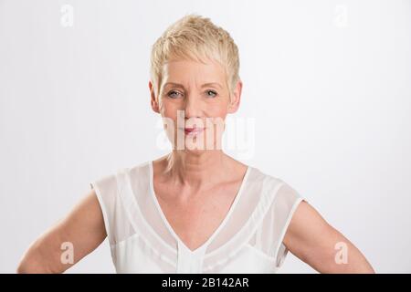 Ritratto di una donna fiduciosa, Best Ager Foto Stock