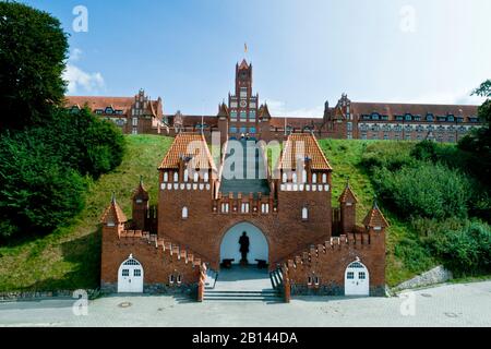 Foto aerea scuola navale Mürwik, Flensburg, Mar Baltico, Germania Foto Stock