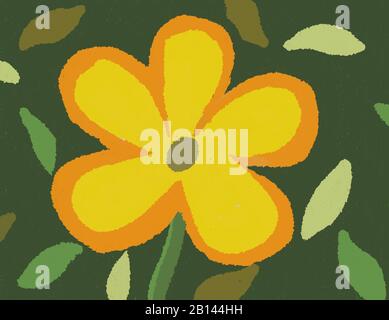 illustrazione di pittura di arte digitale del fiore Foto Stock
