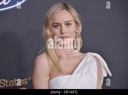 Brie Larson arriva al 51st NAACP Image Awards che si è tenuto al Pasadena Civic Auditorium di Pasadena, CA sabato 22 febbraio 2020. (Foto di Slanlee B. Mirador/Sipa USA) Foto Stock