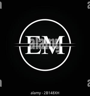 EM iniziale lettera collegata Logo aziendale template vettoriale. EM Logo Design Illustrazione Vettoriale