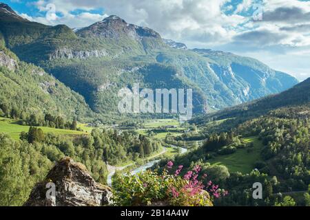 Sognefjellet - Norwegian Countryside Route Mountain Passa Attraverso Jotunheimen, Norvegia Foto Stock