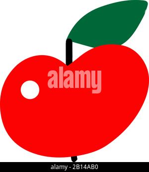 Logo mela segno rosso verde immagine vettoriale Illustrazione Vettoriale
