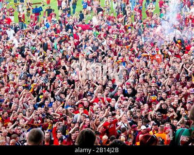 Sparta Praga foootball giocatori squadra che celebra la vittoria e diventare campione di gioco Foto Stock