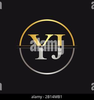 Modello Vettore Di Disegno Con Logo Yj Iniziale. Lettera Creativa Immagine Vettoriale Del Logo Yj Business Illustrazione Vettoriale