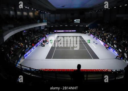 Bergamo, Italia. 22nd Feb, 2020. ATP 2020, trofeo faip perrel durante l'ATP Bergamo Challenger, Tennis internazionali a Bergamo, Italia, 22 Febbraio 2020 Credit: Independent Photo Agency/Alamy Live News Foto Stock