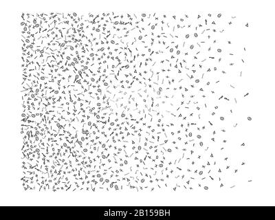 Mano disegnato Egitto segni struttura. Confetti nuovo sfondo sfocato. Foto di sfondo di un confetti. Illustrazione Vettoriale