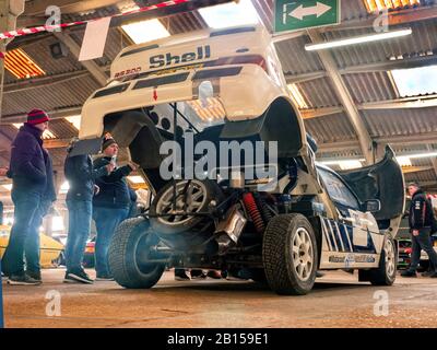 Race Retro Motorsport Show Stoneleigh Park Warwickshire Uk. Ford RS 200 Gruppo B Rally car. Foto Stock