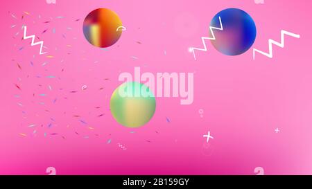 Spazio libero fantasia. Texture di sfondo, luminosa. Tema di illustrazione colorifico comune. Di colore rosa. Stelle colorate spazio sfondo. Universo colorato Illustrazione Vettoriale