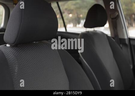 Per interni auto, parte dei sedili anteriori, chiudi Foto stock - Alamy