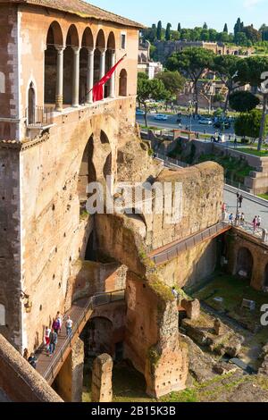 Roma, ITALIA - 8 MAGGIO 2014: Casa dei Cavalieri di Rodi nel Foro di Augusto. Foto Stock