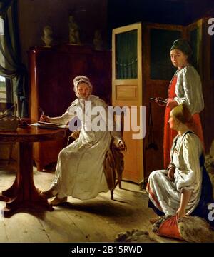Mattina della Signora del Maniero 1823 di Alexei Venetsianov 1780–1847 Russia, Russia, Federazione, Foto Stock