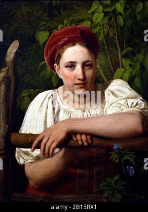 Contadino Girl Embroidering 1893 Di Philipp Malyavin, Russia, Russia, Federazione, Foto Stock