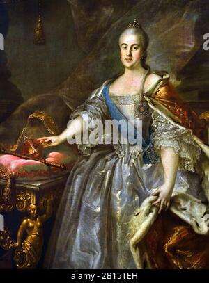 Catherine II - Caterina la Grande 1729 - 1796 ( nata Principessa Sophie di Anhalt-Zerbst ) Imperatrice di Russia 1762 - 1796 ( la leader femminile più longeva del paese.) 1762 di Ivan Argunov, Russia, Russia, Federazione, Foto Stock