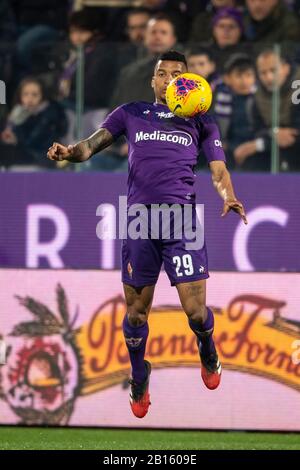 Dalbert Henrique Chagas Estevao (Fiorentina) durante la partita italiana 'serie A' tra Fiorentina 1-1 Milano allo stadio Artemio Franchi il 22 febbraio 2020 a Firenze. (Foto di Maurizio Borsari/AFLO) Foto Stock