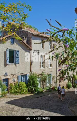 Cordes Sur Ciel, Tarn, Midi Pyrenees Regione, Francia, Europa Foto Stock