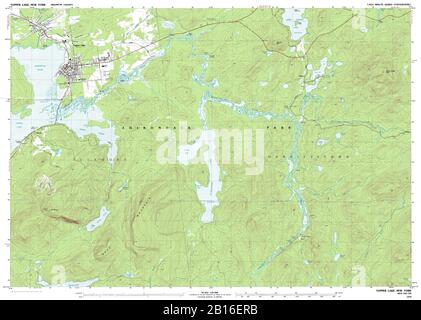 Vista molto dettagliata della mappa topografica del 1979 per Tupper Lake, NY Foto Stock